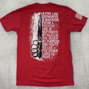 NEW Zero Foxtrot Shirt Mens Small Red Short Sleeve Graphic Tee Warrior Fighter‎